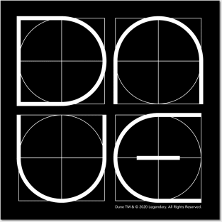 DUNE Geometric Pattern Square (dark backgrounds) Posters and Art